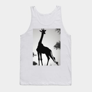 Girrafe Shadow Silhouette Anime Style Collection No. 149 Tank Top